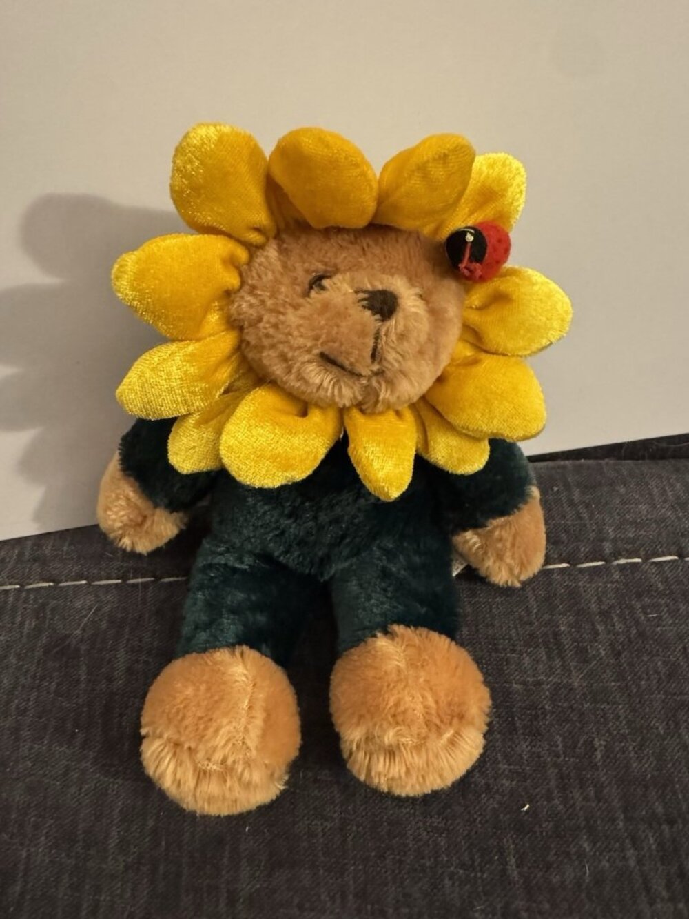 Plushland Sunflower Beanie Bear Ladybug March Of Dimes Stuffed Animal BB24